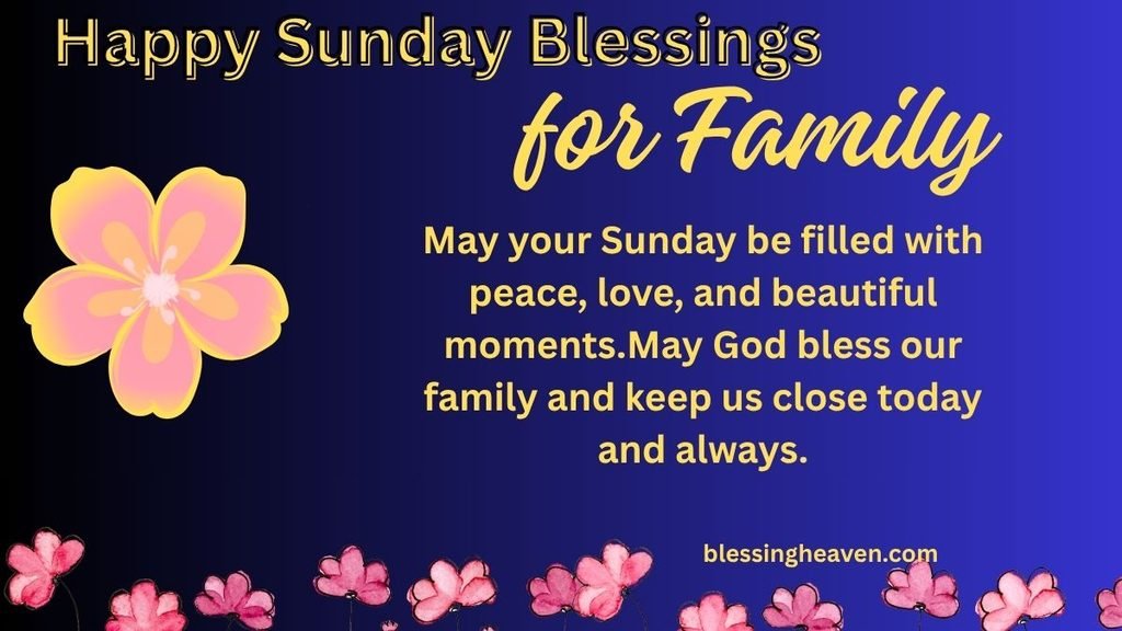 Happy Sunday Prayers for Family