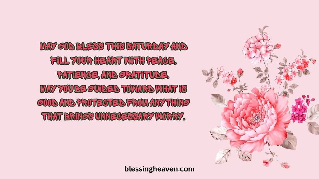 Saturday Morning Prayers for Peace