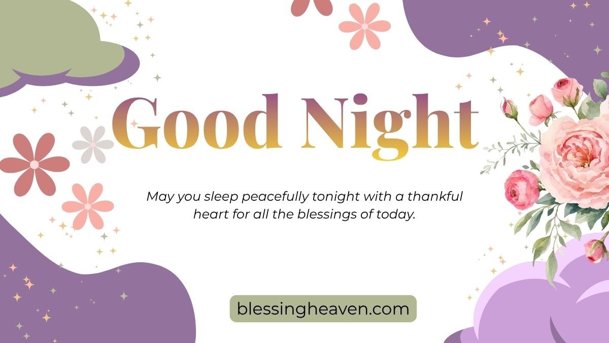short good night blessings for peaceful bedtime