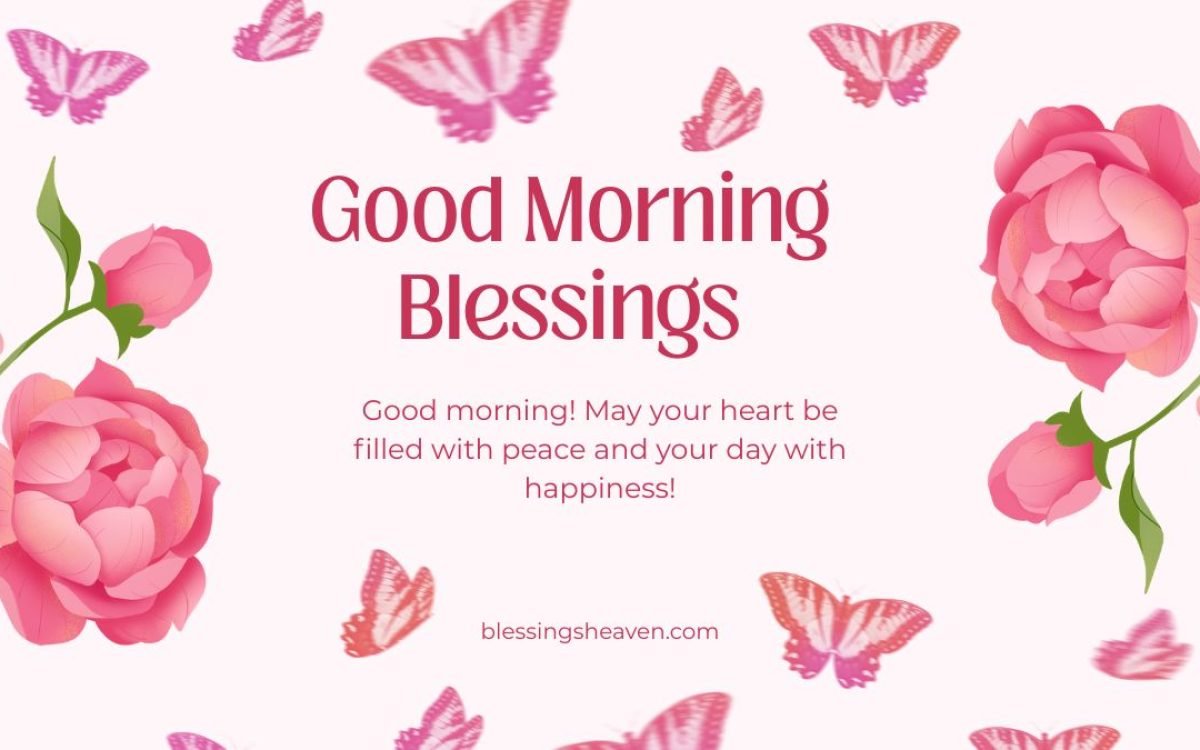 Peaceful good morning blessings with beautiful sunrise