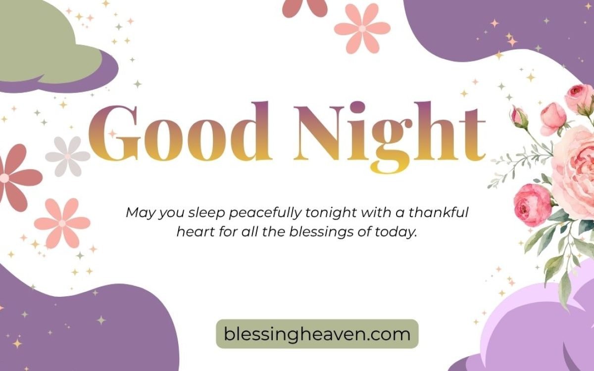 short good night blessings for peaceful bedtime